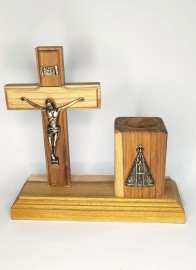 CRUCIFIXO COM PORTA CANETA DE NSA SRA APARECIDA