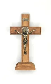 CRUCIFIXO MADEIRA P/ PMESA S�O BENTO 12,5 CM