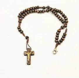 Ter�o Madeira 5mm para Pulso com Cruz de Madeira
