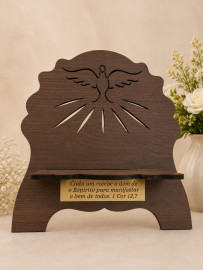 Porta Biblia Espirito Santo MDF Tamanho G 30X30 CM