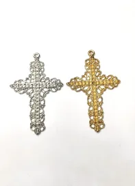 Crucifixo Para Ter�o de Noiva Sem Strass Tamanho 7,7 x 5 cm Pacote com 03 unidades