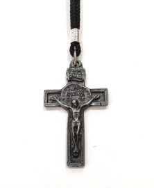 Cruz de Metal Duas Cruzes Para pescoo  5 x 3 cm C/03 unidades