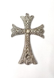 Crucifixo Para Tero de Noiva Sem Strass Tamanho 9 x 6 cm C/ 03 Unidades