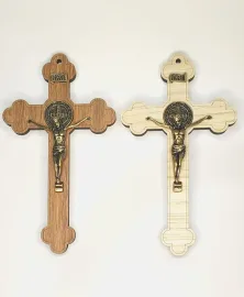 CRUCIFIXO MDF S�O BENTO PARA PAREDE  25 CM