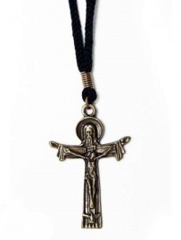 Cruz De Metal Com Cordo Santssima Trindade  C/06 unidades