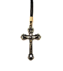 Cruz de Metal  Vazada 5 X 3 CM com Cord�o 03 unidades