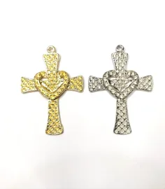 Crucifixo Para Ter�o de Noiva Sem Strass Tamanho 7 x 5 cm C/ 03 Unidades