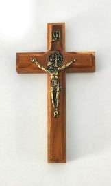 CRUCIFIXO MADEIRA SO BENTO 9 CM