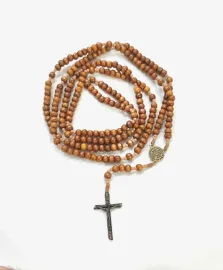 Ros�rio de Madeira 8 mm 200 Ave Maria