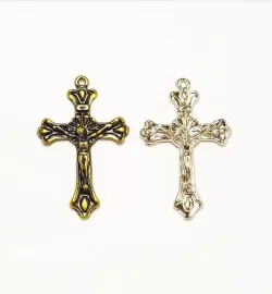 Cruz de Metal 5 x 3 cm pacote com 6 unidades
