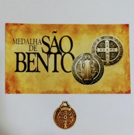 Medalha de So Bento com orao 03 unidades 