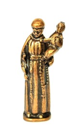Santo Antonio em metal 5,5 cm o Menino Sai