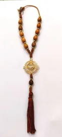 Dezena de Carro do Sagrado Cora��o medalha com Strass