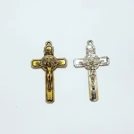 Cruz de Metal S�o Bento 5,3x3 cm 06 Unidades