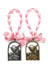 ADORNO DE BER�O INFANTIL COM MEDALHA DO ANJO DA GUARDA