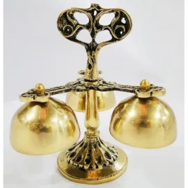 Sino Carrilh�o em Bronze Com 3 Sinetas Tamanho do carrilh�o: 16 cm