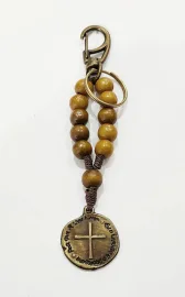 Chaveiro Dezena Madeira 10 mm Duas Cruzes Tamanho M